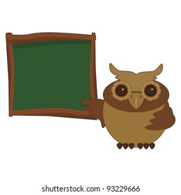 nice owl near board