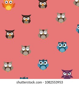 nice owl pattern logo