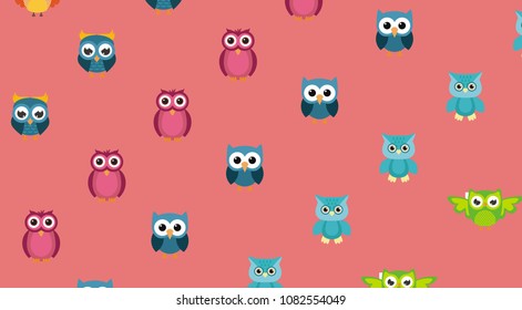 nice owl pattern logo