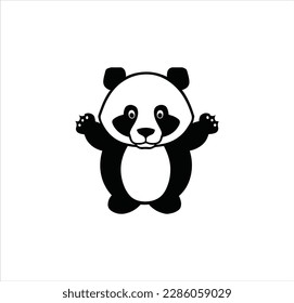 Un bonito arte vectorial de avatar de caricatura de panda