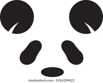 nice panda face vector design