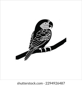 A nice parrot clip art vector.