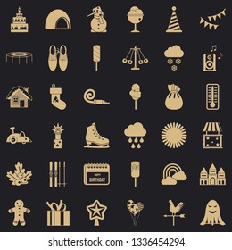 Nice party icons set. Simple style of 36 nice party vector icons for web for any design