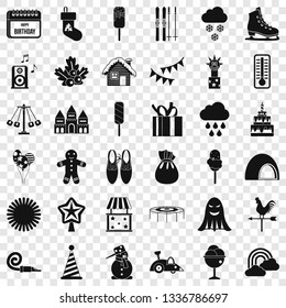Nice party icons set. Simple style of 36 nice party vector icons for web for any design