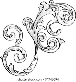 Nice Pattern Acanthus Leaves Stock Illustration 74919226 | Shutterstock