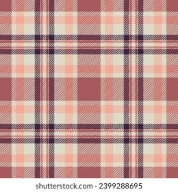 Nice pattern fabric texture, jacket tartan background plaid. Youth textile check vector seamless in red and light colors.