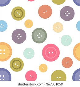 Nice pattern from the set multicolor buttons on white background