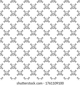 Nice pattern of a skull. Modular design. Editable vector.