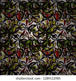 Nice pattern for wrapping paper vector. Doodles black, white and gray on colors. Seamless pattern Sketch cute background.
