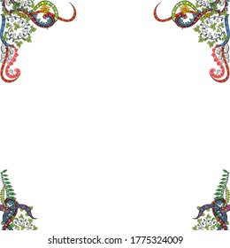 Nice pattern for wrapping paper vector. Doodles white, green and black on colors. Seamless pattern Sketch cute background.