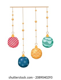 nice pendant with christmas balls