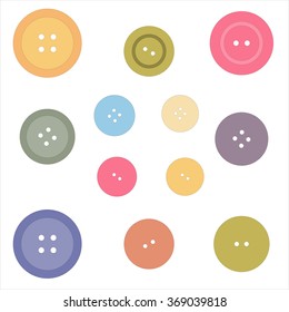 Nice picture with buttons painted in delicate colors