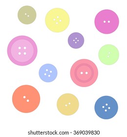 Nice picture with buttons painted in delicate colors