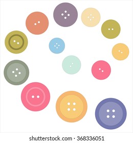Nice picture with colored buttons on a white background