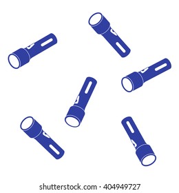 Nice picture of a colored flashlights on a white background