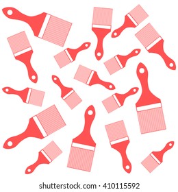 Nice picture of a colored paint brushes on a white background