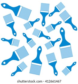 Nice picture of a colored paint brushes on a white background