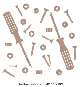 Nice picture of a colored tools on a white background