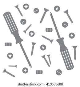 Nice picture of a colored tools on a white background