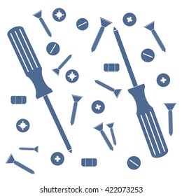 Nice picture of a colored tools on a white background