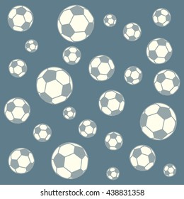 Nice picture of colorful football balls on a color background