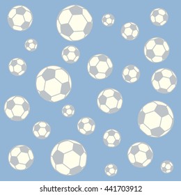 Nice picture of colorful football balls on a color background