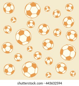 Nice picture of colorful football balls on a color background