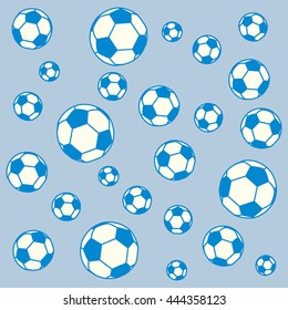Nice picture of colorful football balls on a color background