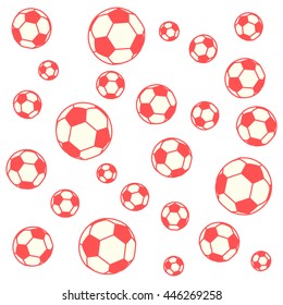 Nice picture of colorful football balls on a white background