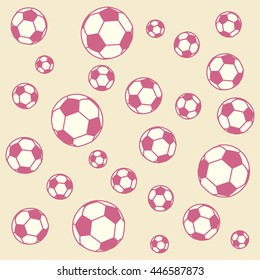 Nice picture of colorful football balls on a color background