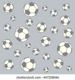 Nice picture of colorful football balls on a color background