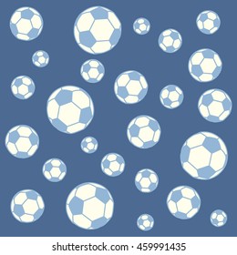 Nice picture of colorful football balls on a color background