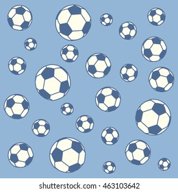Nice picture of colorful football balls on a color background
