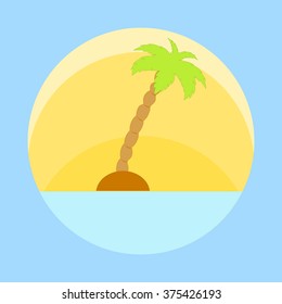 Nice picture of island with palm trees