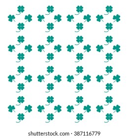 Nice picture from various pieces of clover located around on a white background