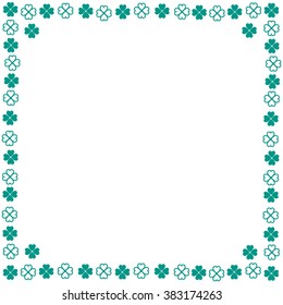 Nice picture-frame from various pieces of clover