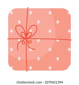 nice pink gift box over white