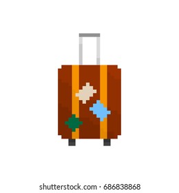 Nice pixel suitcase for games and applications