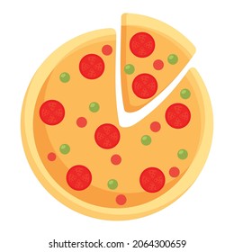 schönes Pizzadesign auf Weiß