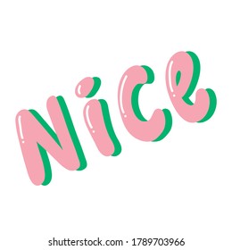 Nice. Placard template with calligraphic design flat design elements. Retro art for covers, banners, flyers and posters. Eps vector illustration