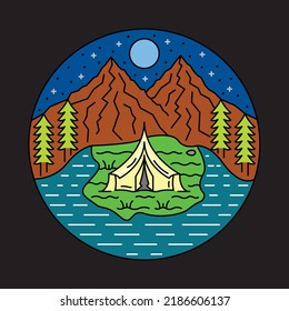 Nice place for camping and chill graphic illustration vector art t-shirt design