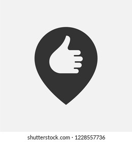 Nice place or location. Flat vector icon