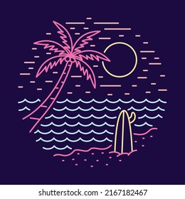 Nice place for relax and chill graphic illustration vector art t-shirt design