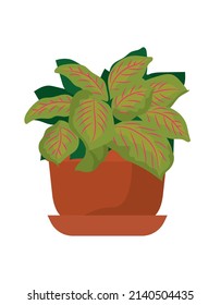 diseño de planta agradable sobre blanco