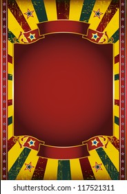 Nice poster. A colored poster with a large red frame for your message