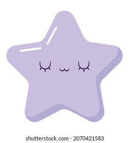 nice purple star over white