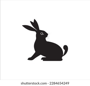 A nice rabbit silhouette vector art work.