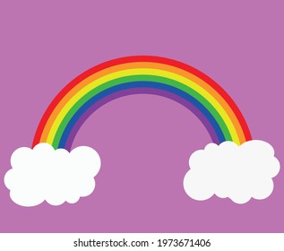 Nice rainbow on purple background