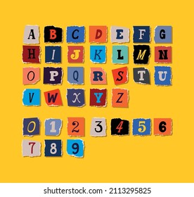 nice ransom note alphabet font image