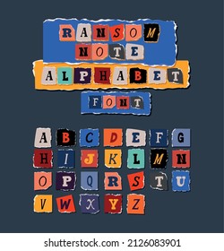 nice ransom note alphabet font card